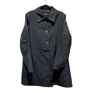 Ralph Lauren Black Single-Breasted Trench Coat